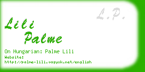 lili palme business card